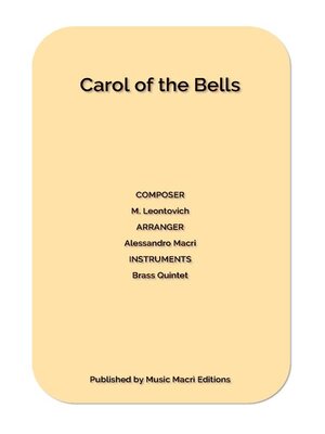 cover image of Carol of the Bells by M. Leontovich